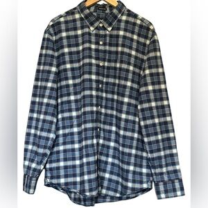 AMERICAN EAGLE OUTFITTERS MENS BLUE PLAID SERIOUSLY SOFT L/S SHIRT SIZE XL